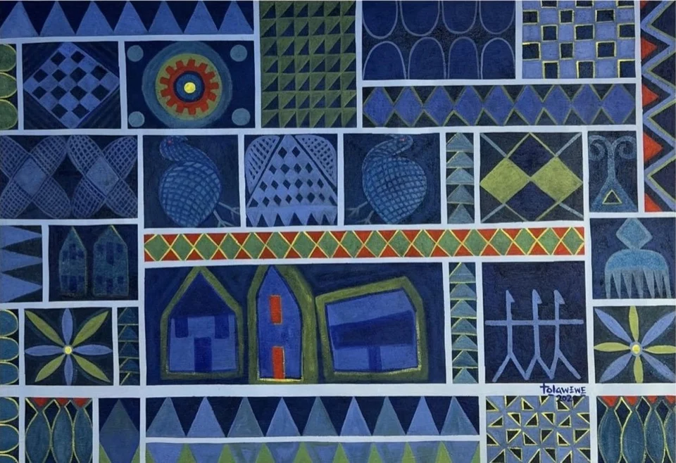 Blue Tapestry by Tola Wewe