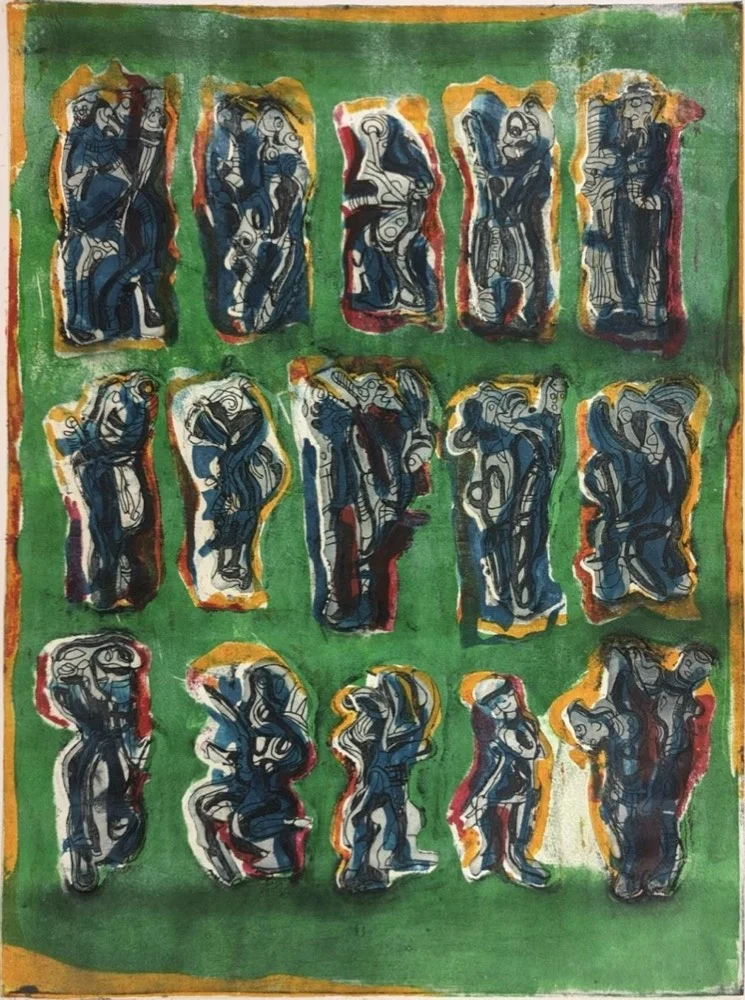 Dance of the Green Shadows by Bruce Onobrakpeya