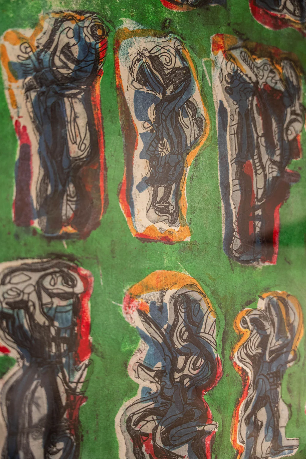 Dance of the Green Shadows by Bruce Onobrakpeya — view 3