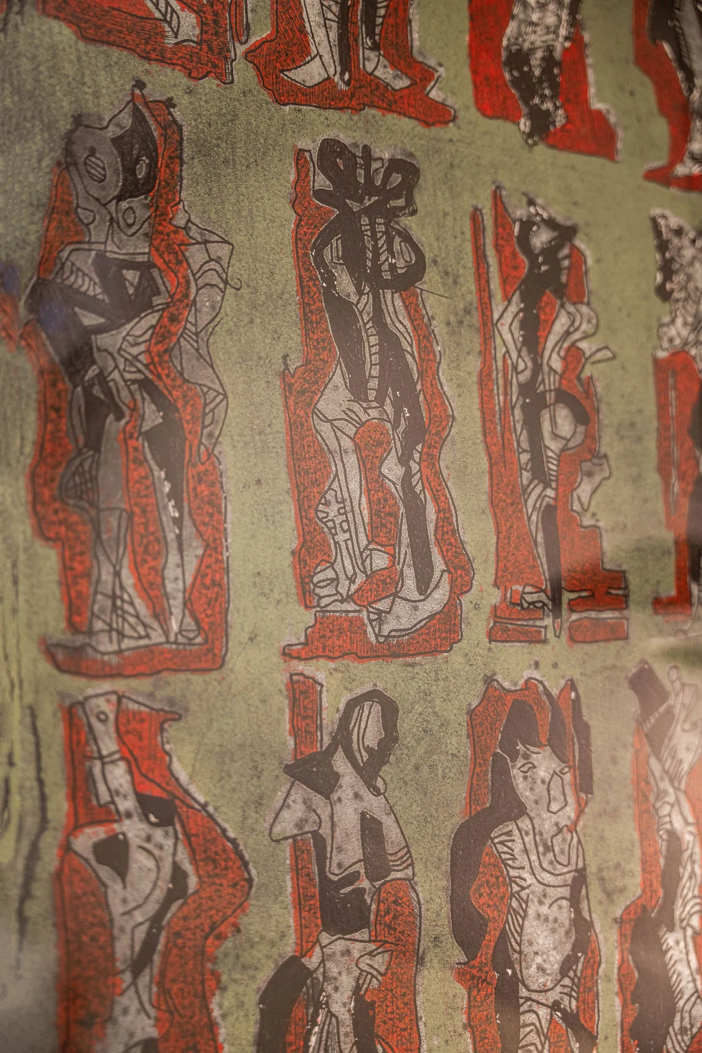 Dance of the Red Shadows I by Bruce Onobrakpeya — view 3