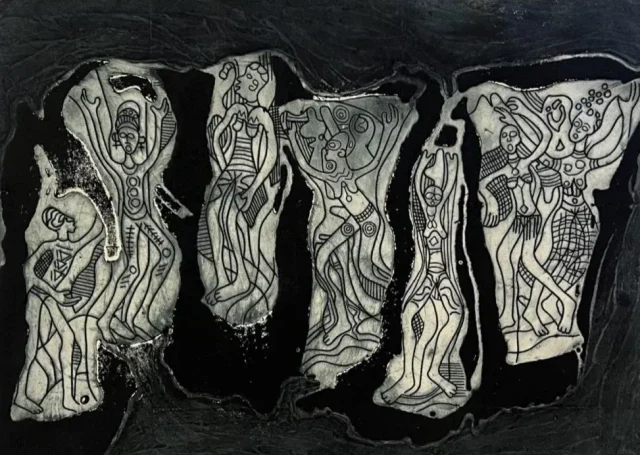 Soren Dancers by Bruce Onobrakpeya