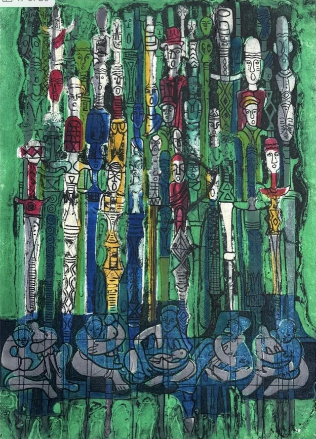 Suffering Masses by Bruce Onobrakpeya