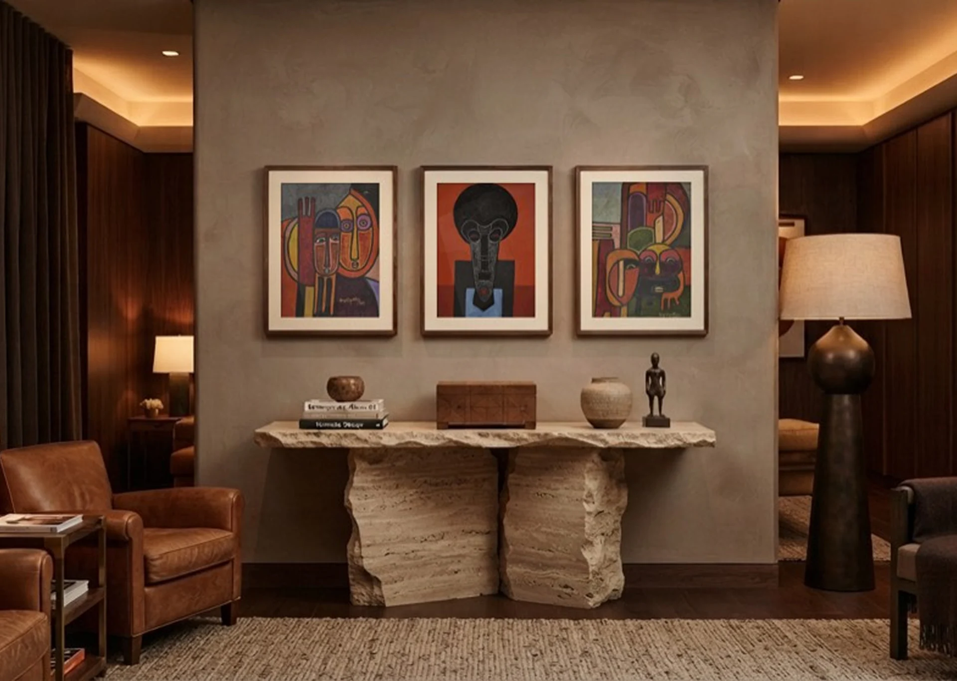 A room hung with works from Volume 01